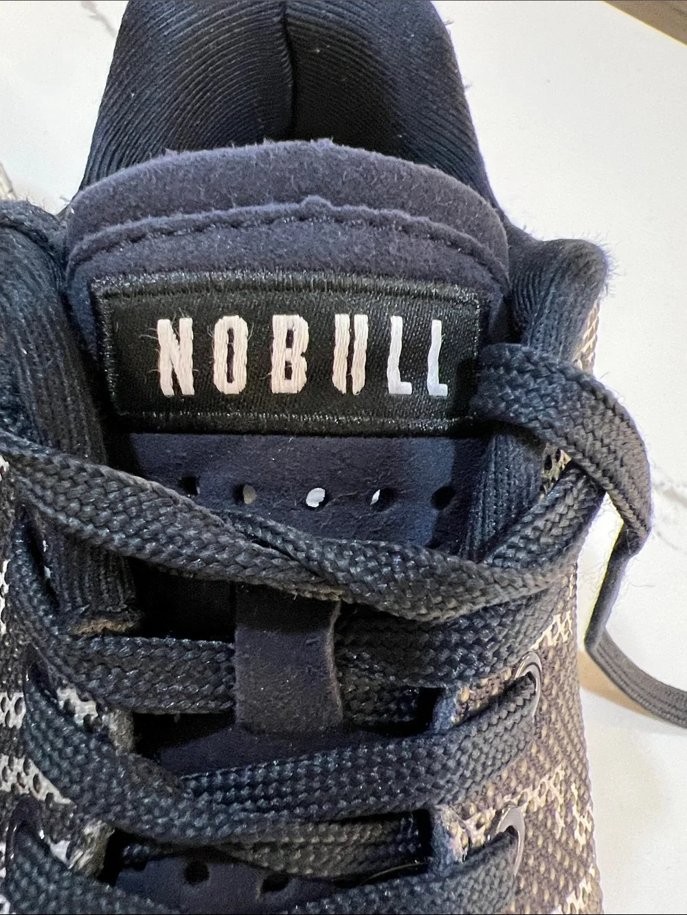 NOBULL Black and White Knit Training Shoes size W9